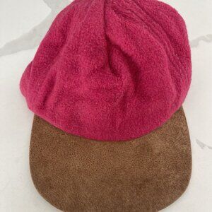 Gap‎ Pink Magenta Wool Cap Suede Brim Adjustable Strap